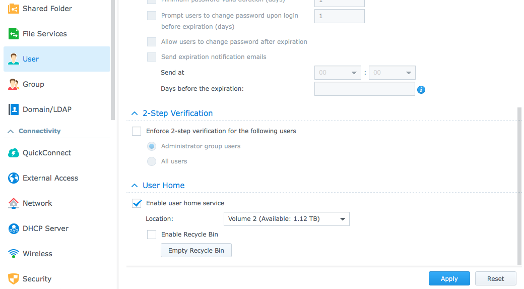 NAS: Enable SCP and password-less SSH login 